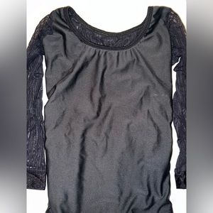 Black Five Dancewear long sleeved leotard. Size Medium